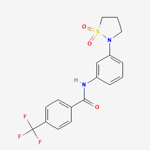 N-(3-(1,1-dioxidoisothiazolidin-2-yl)phenyl)-4-(trifluoromethyl)benzamide