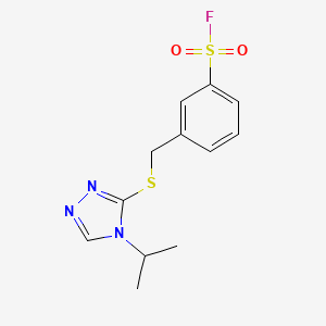 3-[(4-Propan-2-yl-1,2,4-triazol-3-yl)sulfanylmethyl]benzenesulfonyl fluoride