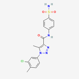 1-(3-chloro-4-methylphenyl)-5-methyl-N-(4-sulfamoylphenyl)-1H-1,2,3-triazole-4-carboxamide