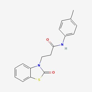 N-(4-methylphenyl)-3-(2-oxo-1,3-benzothiazol-3(2H)-yl)propanamide