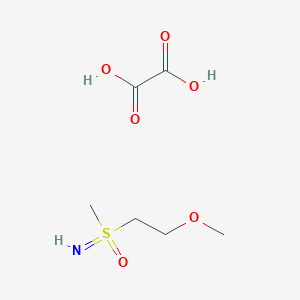 molecular formula C6H13NO6S B2386077 Imino-(2-methoxyethyl)-methyl-oxo-lambda6-sulfane;oxalic acid CAS No. 2230807-42-6