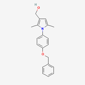 molecular formula C20H21NO2 B2386081 {1-[4-(benzyloxy)phenyl]-2,5-dimethyl-1H-pyrrol-3-yl}methanol CAS No. 693265-13-3