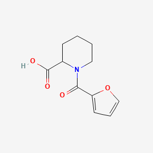 molecular formula C11H13NO4 B2386082 1-(Furan-2-carbonyl)piperidine-2-carboxylic acid CAS No. 1025450-05-8