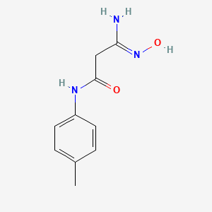 molecular formula C10H13N3O2 B2386086 2-(N-Hydroxycarbamimidoyl)-N-p-tolyl-acetamide CAS No. 61239-35-8
