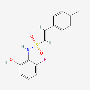 (E)-N-(2-Fluoro-6-hydroxyphenyl)-2-(4-methylphenyl)ethenesulfonamide