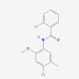 molecular formula C15H13Cl2NO2 B2386096 2-chloro-N-(4-chloro-2-methoxy-5-methylphenyl)benzamide CAS No. 449158-24-1