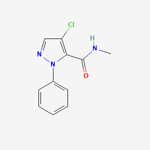 molecular formula C11H10ClN3O B2386097 4-chloro-N-methyl-1-phenyl-1H-pyrazole-5-carboxamide CAS No. 318497-92-6