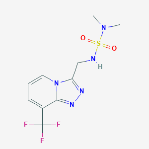 molecular formula C10H12F3N5O2S B2386105 3-[(Dimethylsulfamoylamino)methyl]-8-(trifluoromethyl)-[1,2,4]triazolo[4,3-a]pyridine CAS No. 2034320-28-8