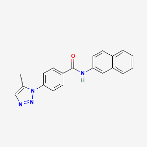 molecular formula C20H16N4O B2386112 4-(5-methyl-1H-1,2,3-triazol-1-yl)-N-(naphthalen-2-yl)benzamide CAS No. 915932-95-5