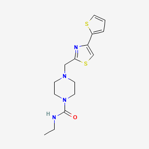 N-ethyl-4-((4-(thiophen-2-yl)thiazol-2-yl)methyl)piperazine-1-carboxamide