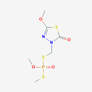 molecular formula C6H11N2O4PS3 B2386114 5-Methoxy-3-[[methoxy(methylsulfanyl)phosphoryl]sulfanylmethyl]-1,3,4-thiadiazol-2-one CAS No. 53035-44-2
