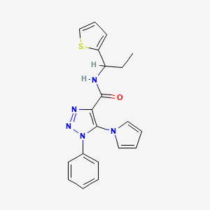 1-phenyl-5-(1H-pyrrol-1-yl)-N-[1-(2-thienyl)propyl]-1H-1,2,3-triazole-4-carboxamide
