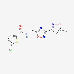 5-chloro-N-((3-(5-methylisoxazol-3-yl)-1,2,4-oxadiazol-5-yl)methyl)thiophene-2-carboxamide
