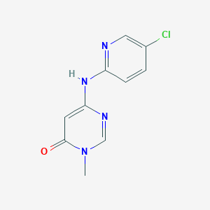 molecular formula C10H9ClN4O B2386140 6-((5-chloropyridin-2-yl)amino)-3-methylpyrimidin-4(3H)-one CAS No. 2319808-08-5