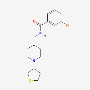 molecular formula C17H23BrN2OS B2386145 3-溴-N-((1-(四氢噻吩-3-基)哌啶-4-基)甲基)苯甲酰胺 CAS No. 2034572-45-5