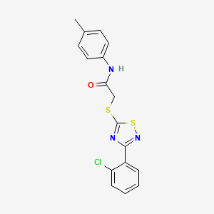 molecular formula C17H14ClN3OS2 B2386146 2-((3-(2-chlorophenyl)-1,2,4-thiadiazol-5-yl)thio)-N-(p-tolyl)acetamide CAS No. 864919-07-3