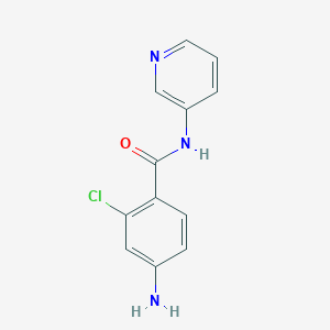 molecular formula C12H10ClN3O B2386159 4-氨基-2-氯-N-(吡啶-3-基)苯甲酰胺 CAS No. 19084-14-1