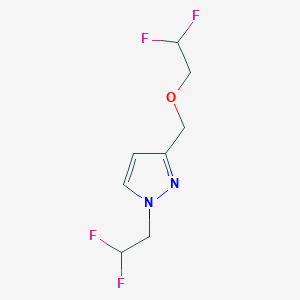 molecular formula C8H10F4N2O B2386181 3-[(2,2-difluoroethoxy)methyl]-1-(2,2-difluoroethyl)-1H-pyrazole CAS No. 1856096-52-0
