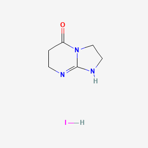 molecular formula C6H10IN3O B2386183 2H,3H,5H,6H,7H,8H-imidazo[1,2-a]pyrimidin-5-one hydroiodide CAS No. 99646-02-3