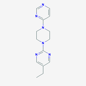 molecular formula C14H18N6 B2386184 5-Ethyl-2-(4-pyrimidin-4-ylpiperazin-1-yl)pyrimidine CAS No. 2415521-06-9