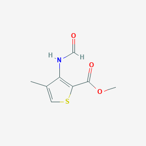 molecular formula C8H9NO3S B2386197 3-甲酰胺基-4-甲硫代苯并呋喃-2-甲酸甲酯 CAS No. 443762-03-6