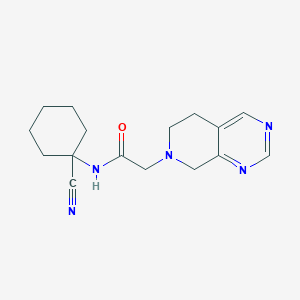 molecular formula C16H21N5O B2386198 N-(1-cyanocyclohexyl)-2-{5H,6H,7H,8H-pyrido[3,4-d]pyrimidin-7-yl}acetamide CAS No. 1311766-72-9