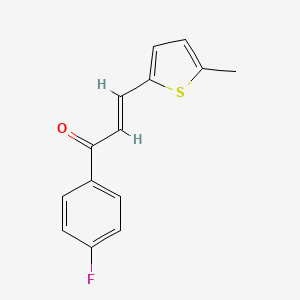 molecular formula C14H11FOS B2386201 (E)-1-(4-氟苯基)-3-(5-甲基噻吩-2-基)丙-2-烯-1-酮 CAS No. 1440663-28-4