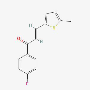 molecular formula C14H11FOS B2386201 (2E)-1-(4-fluorophenyl)-3-(5-methylthiophen-2-yl)prop-2-en-1-one CAS No. 1440663-28-4