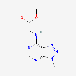 molecular formula C9H14N6O2 B2386206 N-(2,2-dimethoxyethyl)-3-methyltriazolo[4,5-d]pyrimidin-7-amine CAS No. 941983-81-9