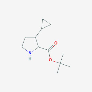 molecular formula C12H21NO2 B2386212 Tert-butyl 3-cyclopropylpyrrolidine-2-carboxylate CAS No. 2287262-04-6