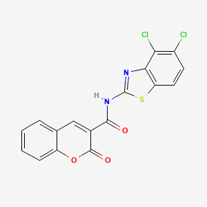 molecular formula C17H8Cl2N2O3S B2386217 N-(4,5-dichloro-1,3-benzothiazol-2-yl)-2-oxochromene-3-carboxamide CAS No. 868230-64-2