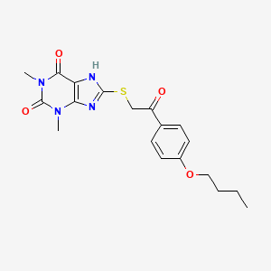 8-((2-(4-butoxyphenyl)-2-oxoethyl)thio)-1,3-dimethyl-1H-purine-2,6(3H,7H)-dione