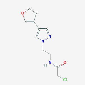 2-Chloro-N-[2-[4-(oxolan-3-yl)pyrazol-1-yl]ethyl]acetamide