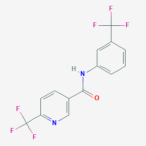 molecular formula C14H8F6N2O B2386233 6-(trifluoromethyl)-N-[3-(trifluoromethyl)phenyl]pyridine-3-carboxamide CAS No. 1092346-26-3