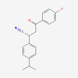 molecular formula C19H18FNO B2386235 4-(4-Fluorophenyl)-2-(4-isopropylphenyl)-4-oxobutanenitrile CAS No. 866156-55-0