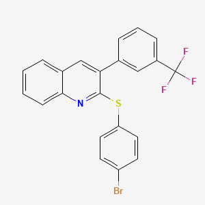 2-[(4-Bromophenyl)sulfanyl]-3-[3-(trifluoromethyl)phenyl]quinoline