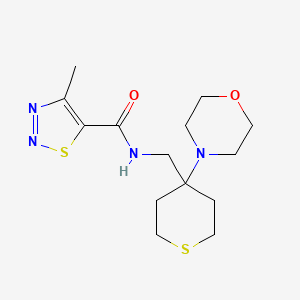 4-Methyl-N-[(4-morpholin-4-ylthian-4-yl)methyl]thiadiazole-5-carboxamide