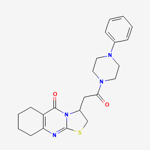 3-(2-oxo-2-(4-phenylpiperazin-1-yl)ethyl)-6,7,8,9-tetrahydro-2H-thiazolo[2,3-b]quinazolin-5(3H)-one