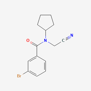 molecular formula C14H15BrN2O B2386245 3-bromo-N-(cyanomethyl)-N-cyclopentylbenzamide CAS No. 1285497-95-1