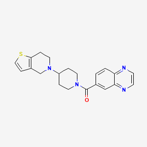 (4-(6,7-dihydrothieno[3,2-c]pyridin-5(4H)-yl)piperidin-1-yl)(quinoxalin-6-yl)methanone