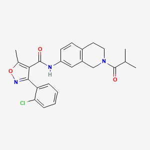 3-(2-chlorophenyl)-N-(2-isobutyryl-1,2,3,4-tetrahydroisoquinolin-7-yl)-5-methylisoxazole-4-carboxamide