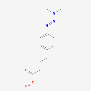 molecular formula C12H16KN3O2 B238625 4-(3,3-Dimethyl-1-triazeno)phenylbutyric acid, potassium salt CAS No. 138559-70-3