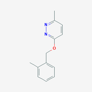 molecular formula C13H14N2O B2386250 3-Methyl-6-[(2-methylphenyl)methoxy]pyridazine CAS No. 2198496-38-5