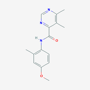 N-(4-Methoxy-2-methylphenyl)-5,6-dimethylpyrimidine-4-carboxamide