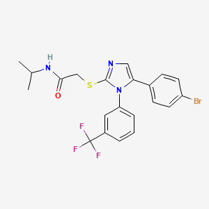 2-((5-(4-bromophenyl)-1-(3-(trifluoromethyl)phenyl)-1H-imidazol-2-yl)thio)-N-isopropylacetamide
