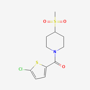 (5-Chlorothiophen-2-yl)(4-(methylsulfonyl)piperidin-1-yl)methanone