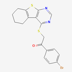 1-(4-Bromophenyl)-2-(5,6,7,8-tetrahydro[1]benzothieno[2,3-d]pyrimidin-4-ylsulfanyl)ethanone