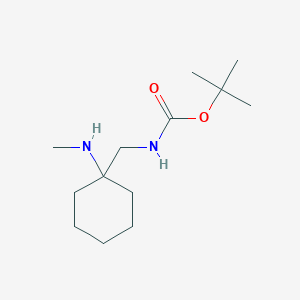 molecular formula C13H26N2O2 B2386262 tert-Butyl ((1-(methylamino)cyclohexyl)methyl)carbamate CAS No. 2126162-23-8