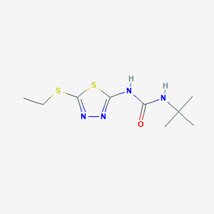 molecular formula C9H16N4OS2 B2386263 1-Tert-butyl-3-(5-ethylsulfanyl-1,3,4-thiadiazol-2-yl)urea CAS No. 886938-57-4