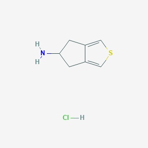 molecular formula C7H10ClNS B2386279 5,6-Dihydro-4H-cyclopenta[c]thiophen-5-amine;hydrochloride CAS No. 2309465-28-7
